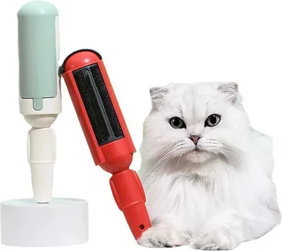 Produktbild von 2 Stück Fusselrolle Tierhaare Wiederverwendbare Tierhaarentferner-Bürste für Katzenhaare und Hundehaare leicht zu reinigen Haustierfellentferner Bürsten für Kleidung, Teppich & Sofa