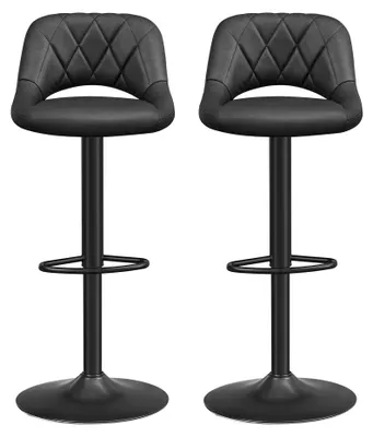 Productafbeelding van SONGMICS Barkrukken, set van 2, barstoelen, keukenstoelen met een stevig metalen frame