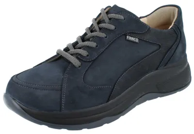 Produktbild von FINN COMFORT FINNCO Piccadilly Damen Herren Schnürschuhe dunkelblau Nubukleder - Größe: UK 9,5