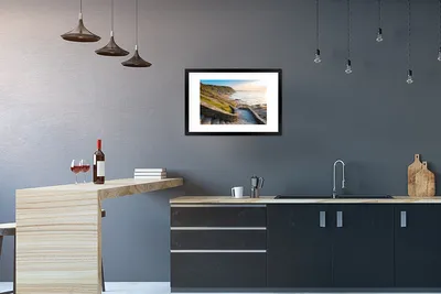 Produktbild von MuchoWow® MuchoWow® Gerahmtes Poster Meer - Treppe - Steine 60x40 cm - Poster mit zchwarzem Bilderrahmen - Schlafzimmer - Plakat in Rahmen - Drucken