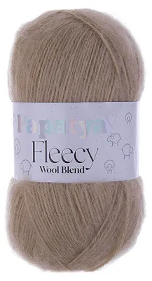 100g Papatya Fleecy Kuschelgarn 20% Wolle veredelt Oeko-Tex Häkelgarn Strickgarn graubeige