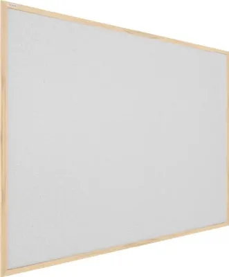 Produktbild von Hellgrau Pinnwand mit Holz Rahmen 120x90cm Korktafel Korkwand Pinnwand Kork Hellgrau Oberfläche