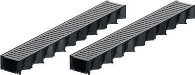 Two drainage channels are shown against a white background.