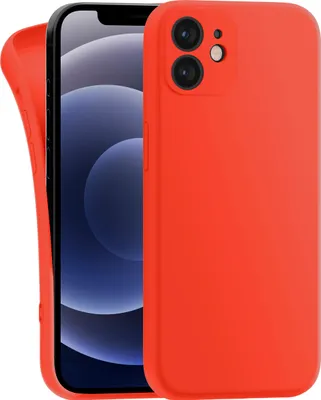 MyGadget Handyhülle Für IPhone 12 Pro Max – Slim TPU Case, Kratzfest, Stoßdämpfend, Mit Kameraschutz – Matt Rot