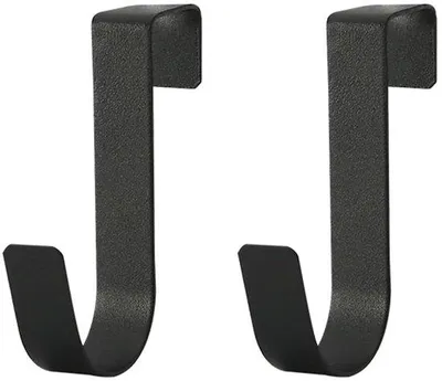 Image de Lot de 3 crochets de porte peu encombrants, noir et blanc