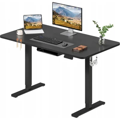 Produktbild von Höhenverstellbarer Schreibtisch FQ2B-1260-EUV2, 120 x 60 cm, schwarz