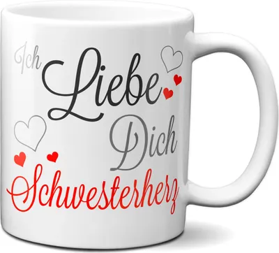 Produktbild von TassenKing™ - Ich liebe Dich Schwesterherz - Tasse - Kaffeetasse - Tasse mit Spruch