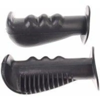 Produktbild von Weißer Etikettenflügelgriff Set 110 mm schwarz