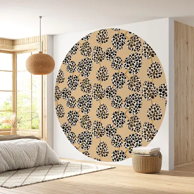 Produktbild von Runde Tapete / Kreis - Lumaléa - Botanisches Motiv - Standardpapier 170 g, abwaschbar - Durchmesser 90 cm