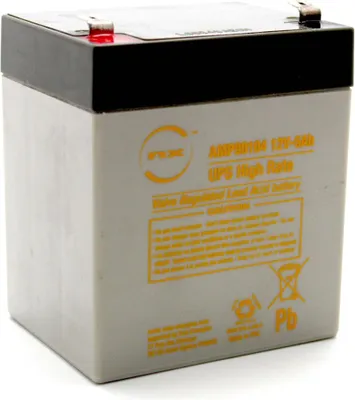 Obrázek produktu pro Nx Amp90104 12 V 5 Ah dobíjecí olověná baterie pro UPS F6.35 Faston 6,35 mm