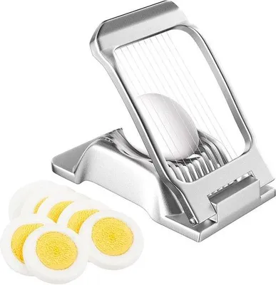 Image de Coupe-œufs professionnel en aluminium pour œufs durs - lavable au lave-vaisselle - tension individuelle et stable - pour œufs, kiwis, fraises - robuste et facile à utiliser.