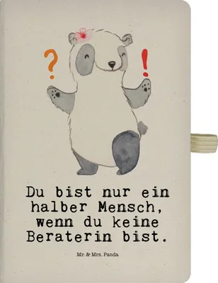 Produktbild von Mr. & Mrs. Panda Tagebuch Beraterin Herz - Transparent - Geschenk, Kladde, Jubiläum, notizbuch, Beruf, Lustig, IT Beratung, Journal, Spruch, Adressbuch, Skizzenbuch