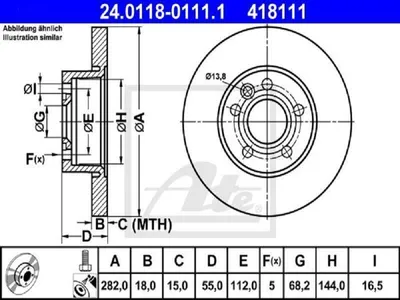 Image de Disque de frein ATE 24.0118-0111.1