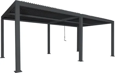 Produktbild von Carport MCW-L46, Autoüberdachung Garage Unterstand, 11cm-Aluminium-Gestell, Regenrinne sturmfest, 3x6m  anthrazit