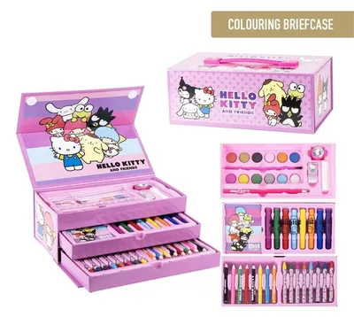 Obrázek produktu pro Dětská sada pro vybarvování a kreslení Hello Kitty s pery a doplňky
