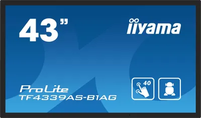 Obrázek produktu pro iiyama TF4339AS-B1AG, 108 cm (42.5"), 3840 x 2160 px, 4K Ultra HD, LED, 8 ms, Černá