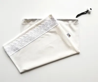 Immagine prodotto di Borse Grandi In Cotone - Color Crema Con Rifiniture In Puntillo