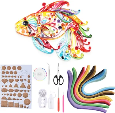 Zdjęcie produktu dla Quilling DIY sztuka i rzemiosło, zestawy do quillingu papieru, zestawy do quillingu papieru DIY, paski do quillingu DIY, quilling papieru DIY
