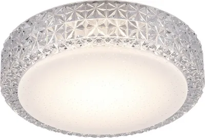 Produktbild von LED Deckenleuchte Wandlampe PEGASUS Ø28cm Höhe 8cm Weiß Glitzer+ Sterneneffekt