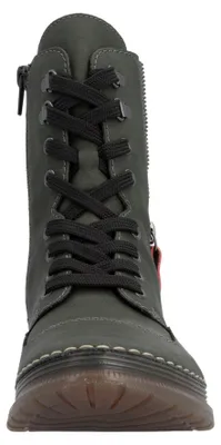 Produktbild von Rieker Damen Stiefelette Zierreißverschluss mit Kontrastmuster 53601, Größe:38 EU, Farbe:Grün