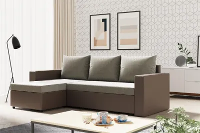 Produktbild von Ecksofa Sofa MERLE mit Schlaffunktion in div. Farbvarianten Ottomane Links