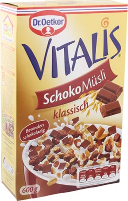 Produktbild von Dr Oetker Vitalis Schokomüsli klassisch Vollmilch-und Zartbitter 600g