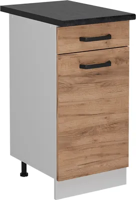 Zdjęcie produktu dla Szafka dolna do kuchni Vicco R-Line Złoty dąb energetyczny 40 cm BP Antracyt, Model 52247