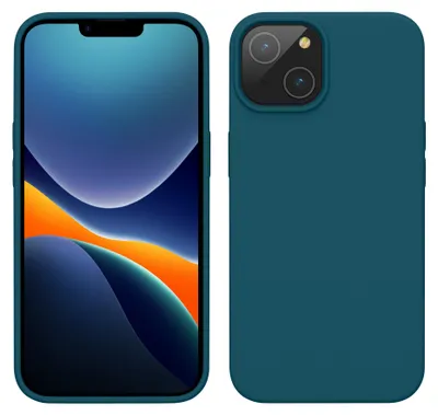 Produktbild von kwmobile Handyhülle für iPhone 14 Hülle, für iPhone 14 Case - Hülle Silikon - kabelloses Laden - Petrol matt