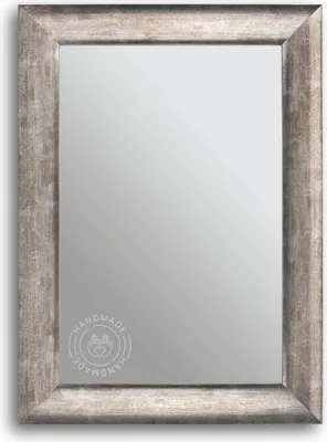 Produktbild von CLAMARO 'PORTO' Antik Wandspiegel mit Rahmen | Silber Antik | Shabby Chic Vintage Barock Spiegel mit Holzrahmen | Barockspiegel inkl. Metall Aufhänger und Montagematerial, Größe:55x55