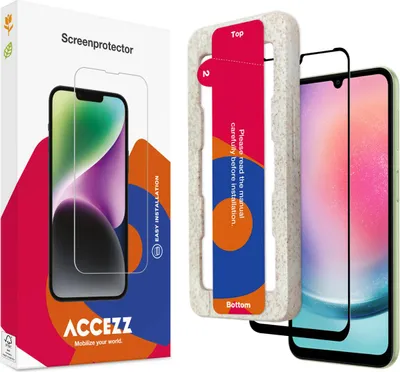 Zdjęcie produktu dla Osłona na ekran Samsung Galaxy A25: Accezz Gehard glas Full Cover screenprotector metapplicator - przezroczysty