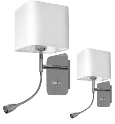 Obrázek produktu pro Nástěnné svítidlo Milagro NAPOLI 1xE27 + 1W LED bílé chromové