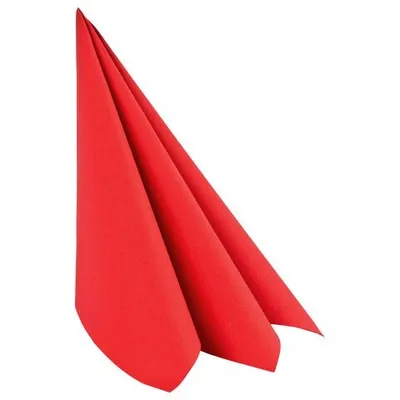 Produktbild von 50x Servietten Airlaid 40x40cm 1/4 -Falz stoffähnlich hochwertig rot