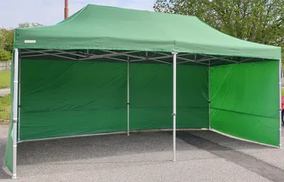 Obrázek produktu pro Nůžkový Párty stan 3x6m ALU Standard 450 g/m² - 4ks plné bočnice zelená