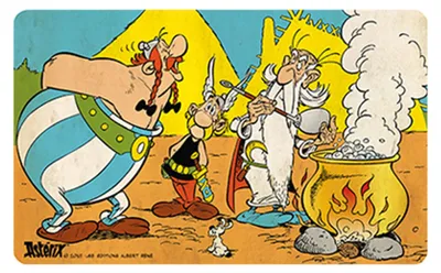 Produktbild von Frühstücksbrett - Asterix - mit Obelix und Miraculix - Schneidebrett