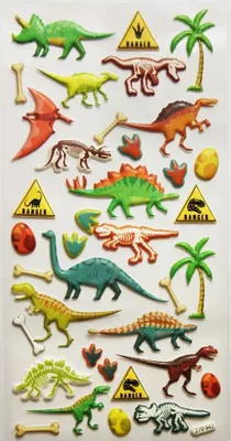 Obrázok produktu pre Nálepky - Z peny - Dinosaury a skameneliny