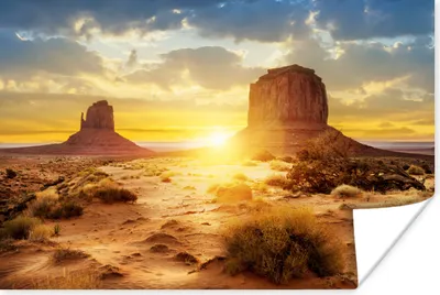 Produktbild von MuchoWow® Poster Sonnenuntergang - Felsen - Landschaft - Horizont 60x40 cm - Schlafzimmerdekoration