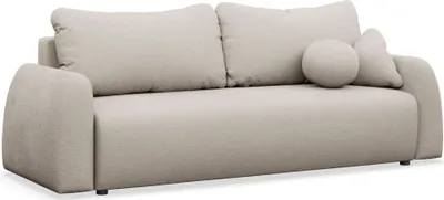 Produktbild von Selsey Nubelle – Sofa 3-Sitzer mit Schlaffunktion & Stauraum, Chenille, hellbeige