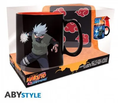 Produktbild von NARUTO SHIPPUDEN Gift set Mug Heat Change + Coaster Akatsuki