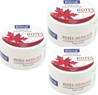 Produktbild von 3St. x 150 g Elina Rotes Weinlaub Creme Hautcreme