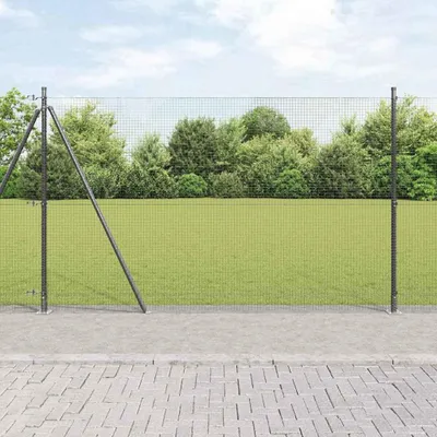 Zdjęcie produktu dla Maison Exclusive - Słupek ogrodzeniowy. Szary 10 x 1,4 m (siatka 19 x 19 mm)