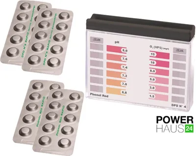 Produktbild von POWERHAUS24 - Pooltester Sauerstoff / pH mit 40 Tabletten