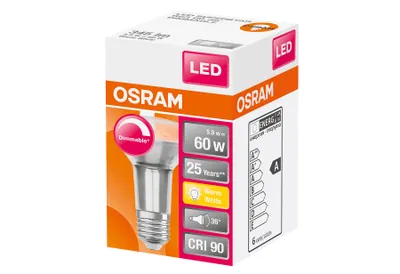 A product box for an Osram LED light bulb.
