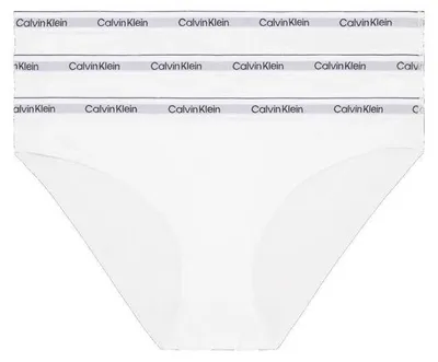 Immagine prodotto di Calvin Klein, confezione da 3 slip bikini da donna, cotone elasticizzato, colore bianco
