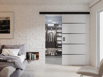 Obrázok produktu pre Posuvné interiérové dvere SANITA 2 - 100 cm, biele