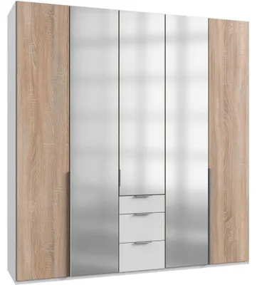 Produktbild von Kleiderschrank Schlafzimmerschrank New York Ausführung wählbarweiß / Eiche Sägerau