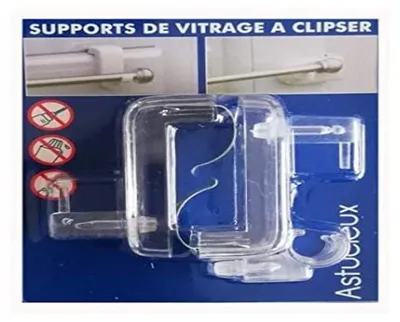 Klembeglazingshalter transparent 8er-Set, für Scheiben 10-27 mm