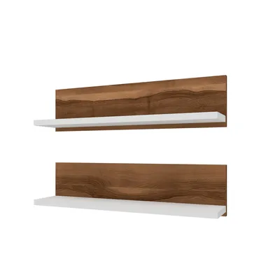Image de Skye Decor, Shelf - Walnut, White, Étagère murale, noyer, 60 x 15 x 13 cm