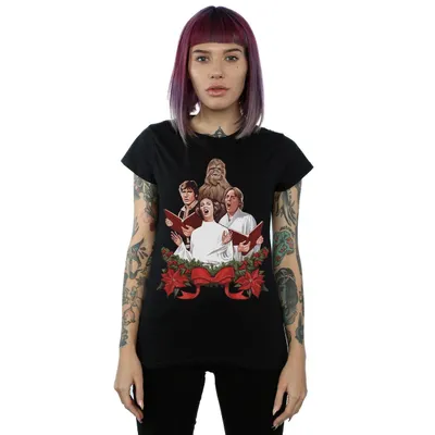 Produktbild von Star Wars - "Christmas Carols" T-Shirt für Damen BI40855 (L) (Schwarz)