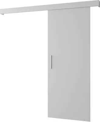 Produktbild von MEBLE KRYSPOL Salwador 1 Schiebetür, 80x204 cm, Weiß, Weiß, Silber