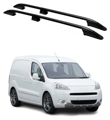 Image de Barres de toit longitudinales pour Citroen Berlingo 2008-2018 L1 Aluminium Noir